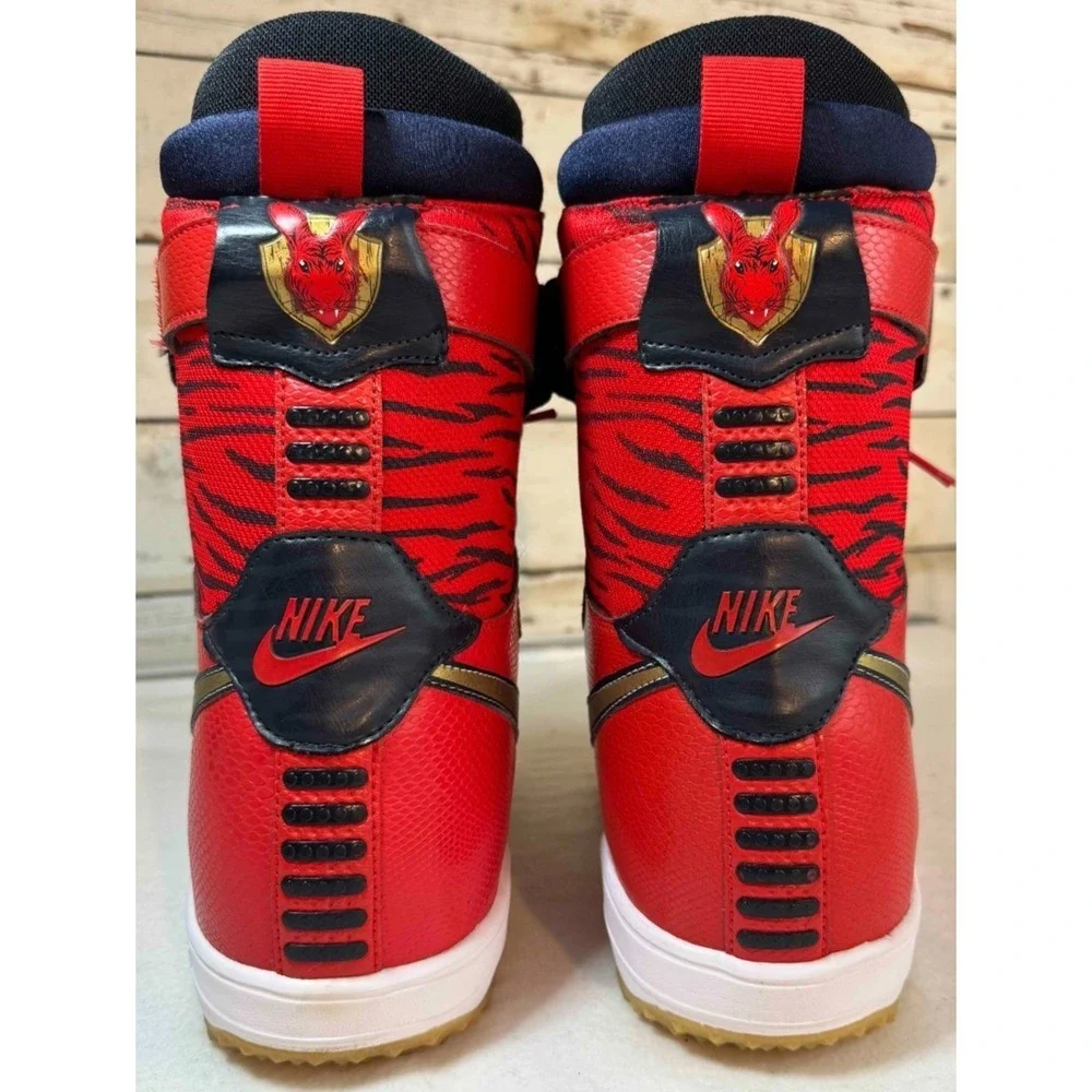 Nike ZF-1 Zoom Force 1 Tiger Print Snowboard Boots Mens 7.5 334841-671